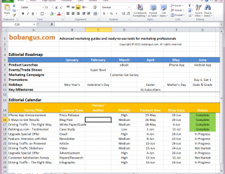 Free Editorial Calendar Template